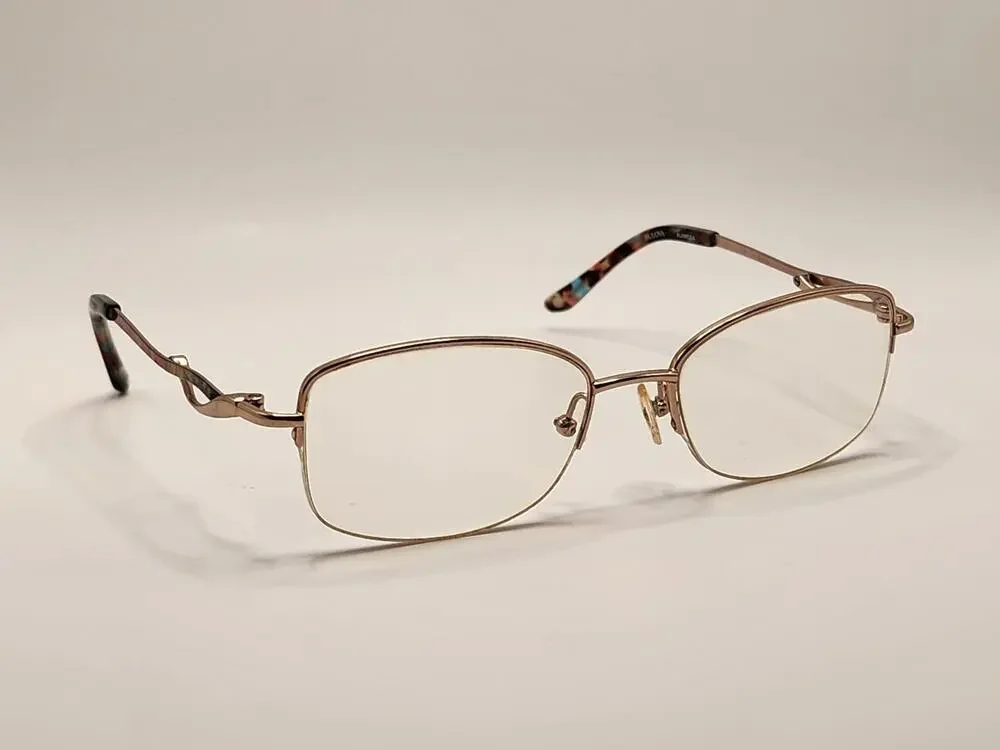 Bulova Eyeglasses, Frames Only, Alamosa, 52-17-135, Metal, Rose Gold, Half Rim